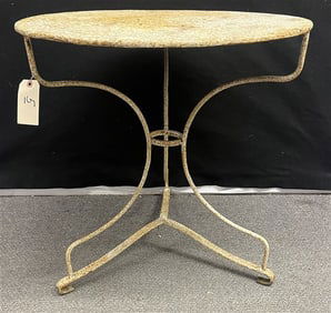 Stylish Vintage Metal Garden Table - 27" diameter x 29"h