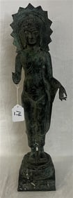 22" Antique Bronze Figure