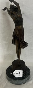 Nice 18" Bronze Dancer on Marble Base