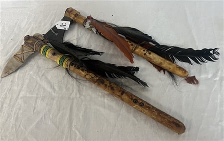 2 Native American Tomahawks - 19" & 22"