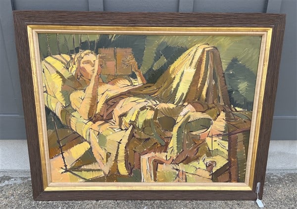 Framed Mid-Cent o/c Abstract '63 Signed (1 of 4)