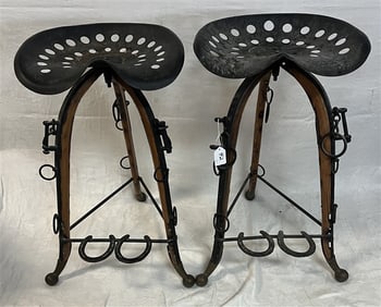 Pr. of Tractor Seat Stools