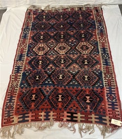 Antique Kilim Rug - 4'4" x 6'2"