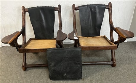 Pr. of Designer Sling Chairs by Don Shoemaker