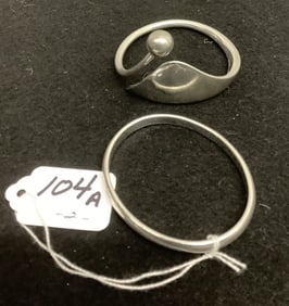 2 Sterling Bangles - Approx 3.2 Troy