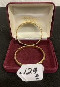 Two 14k Bangles - Total Weight .70 oz