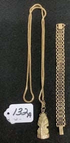 18k Necklace and 18k Bracelet