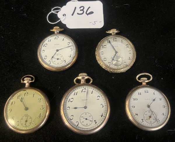 5 Vintage Pocket Watches (1 of 3)