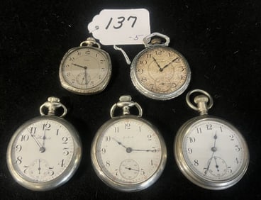 5 Vintage Pocket Watches