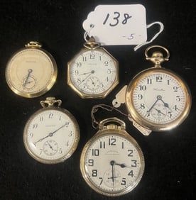 5 Vintage Pocket Watches