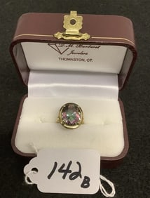 18k Gold and Mystic Topaz Ring