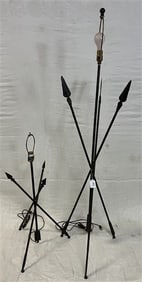 2 Iron "Arrow" Lamps