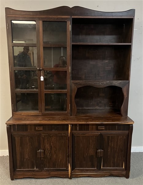 2 Part Rosewood Cabinet by Donald Shoemaker 60"w x 81"h: 2 Part Rosewood Cabinet by Donald Shoemaker 60"w x 81"h