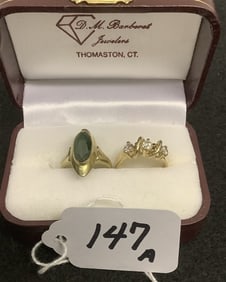 2 Gold Rings and 14k 3.15 Pts Diamonds & 18k Ring