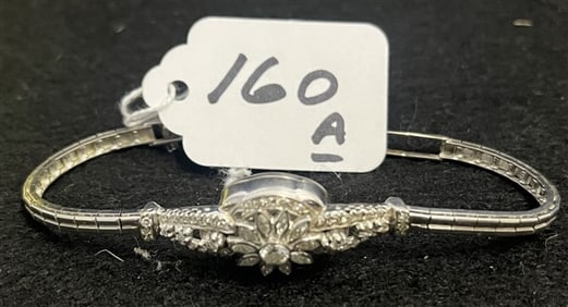14k White Gold and Diamond Hamilton Ladies Watch
