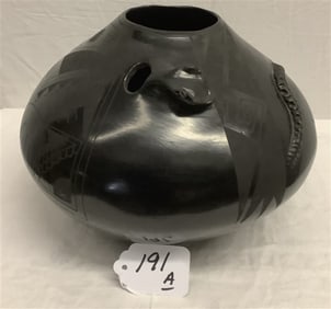 Pueblo Pot with Snakes and Serpents 10" diameter x 6"h