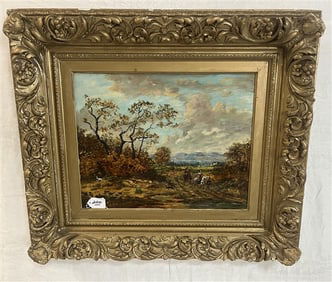 19th Cent. Framed Oil on Canvas
