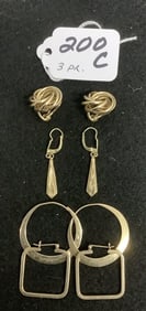 3 Pr. of 14k Earrings