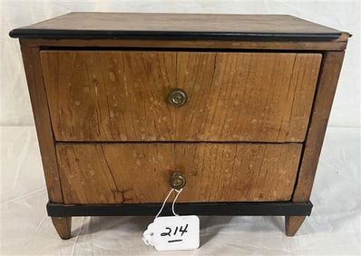 Miniature 2 Drawer Biedermeier Dresser Box