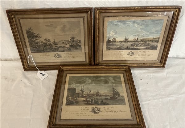 3 Vintage Framed French Prints (1 of 3)