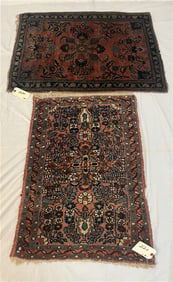 2 Antique Persian Mats - Approx 2' x 3'
