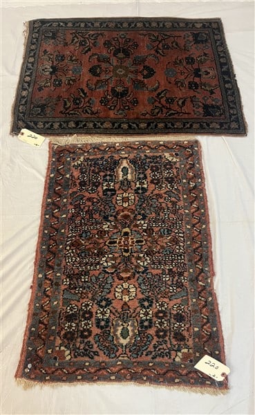 2 Antique Persian Mats - Approx 2' x 3' (1 of 3)