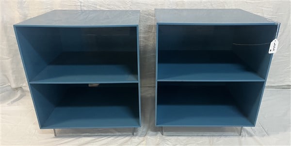 Pr. of Modern Plastic and Lucite Stands - 18" squared x 21"h (1 of 3)