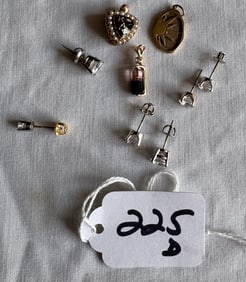 14k Earrings and Pendants - Stones are NOT Diamond