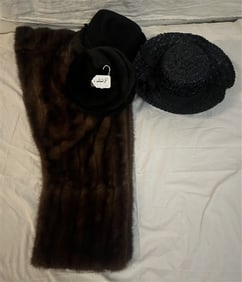 Anna Maria Steiner Stole and 3 French Hats