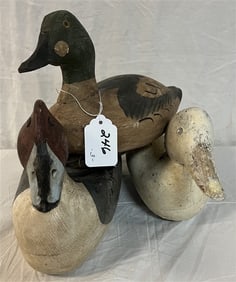3 Initials Carved Decoys