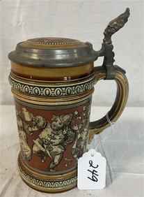 Signed Mettlach 7.5" Stein