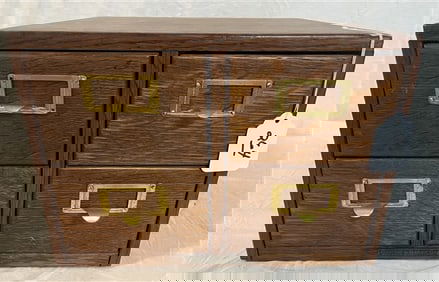 Vintage Clarke & Barber 4 Drawer File in Original Finish