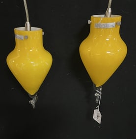 Pr. of Contemporary Pendant Fixtures