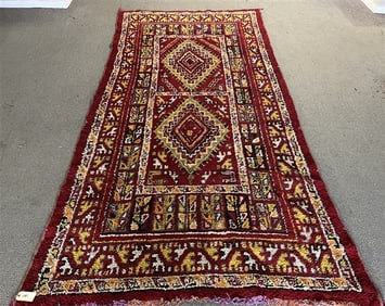 Hand Knotted Wool Rug - 6' x 12'3"