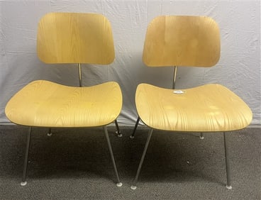 2 DCM Maple Eames Style Chairs