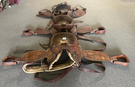 3 Nice Quality Hand Made Western Saddles
