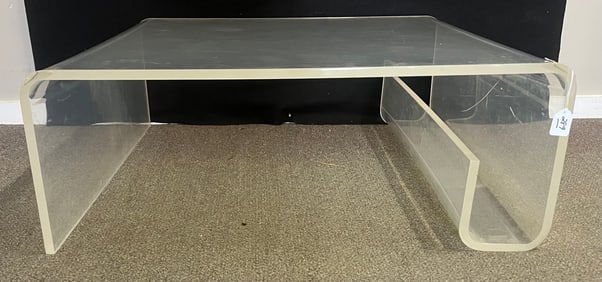 Vintage MId-Cent. Lucite Coffee Table 41" squared x 15.5"h