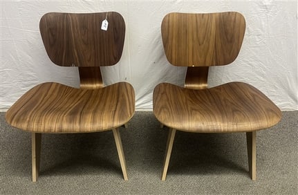 2 Eames LCW Walnut Chairs