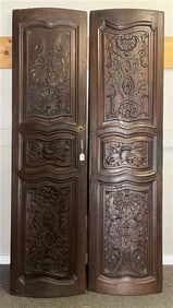 Pr. of Carved Walnut Panels - 22" x 85"