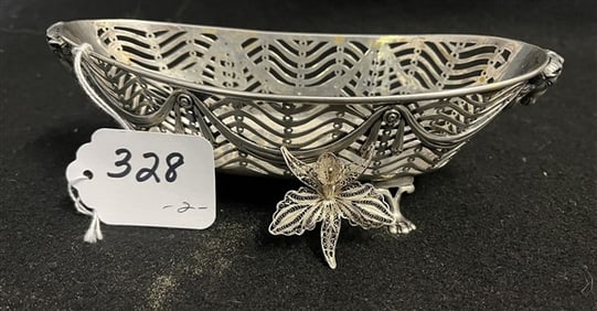 Sterling Bowl and Sterling Pin