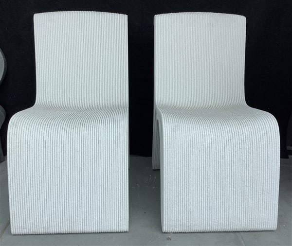 Exciting New Style Concrete Garden Chairs - 200+ lbs (1 of 3)