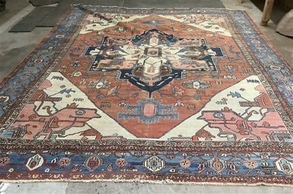 Outstanding Persian Heriz Serapi 10'2" x 12'