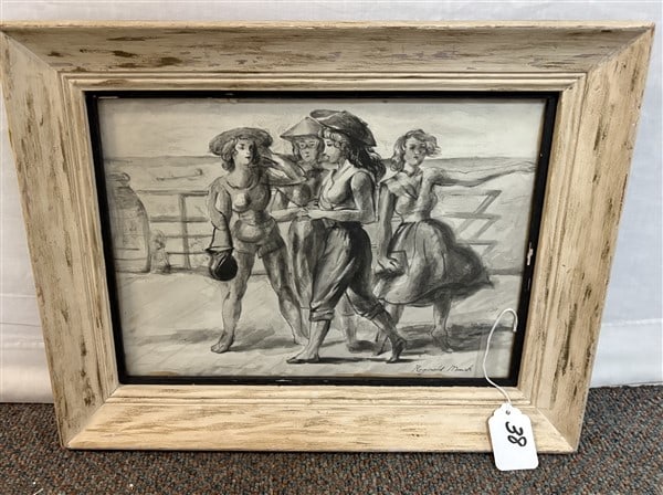 Framed Art, Reginald Marsh 14" x 18" (1 of 2)