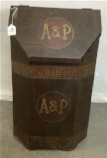 Vintage "A & P" Wooden Store Bin - 18" x 19" x 30" 30 lbs (1 of 4)