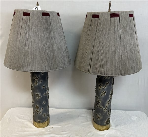 Good Looking Pr. of Designer Lamps 36"h overall - 50 lbs (1 of 4)