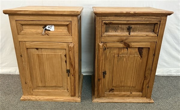 Pr. of English Pine Stands - 16" x 19" x 28"h Approx 50 lbs (1 of 4)