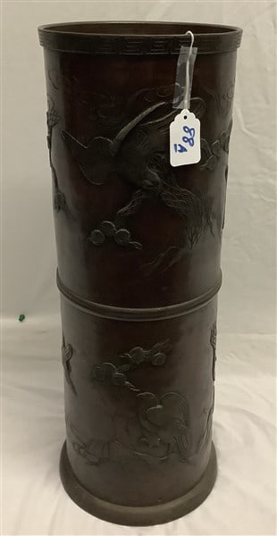 23" Bronze Umbrella Stand - 8" diam approx 12 lbs (1 of 3)