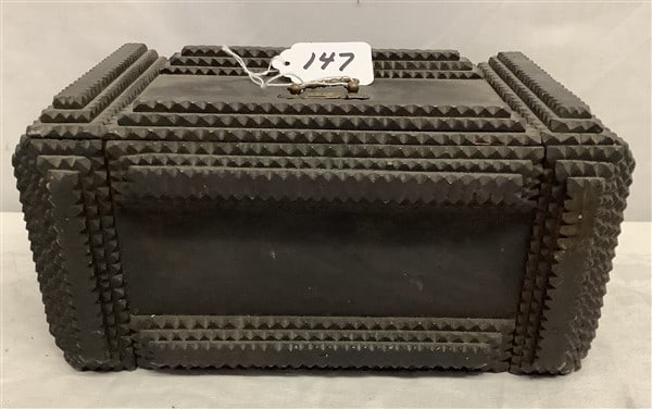 Tramp Art Dresser Box - 5" x 7" x 10.5" 2 lbs: Tramp Art Dresser Box - 5" x 7" x 10.5" 2 lbs