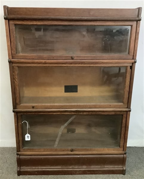 3 Stack Oak Barrister Bookcase (1 of 3)