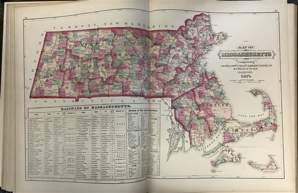Massachusetts State Atlas - 14" x 17" 3 lbs (1 of 4)